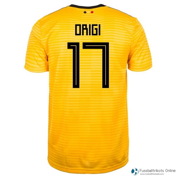 Belgica Trikot Auswarts Origi 2018 Gelb Fussballtrikots Günstig